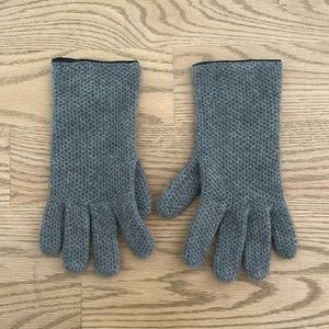 SAKS fifth avenue cashmere gloves grey one size